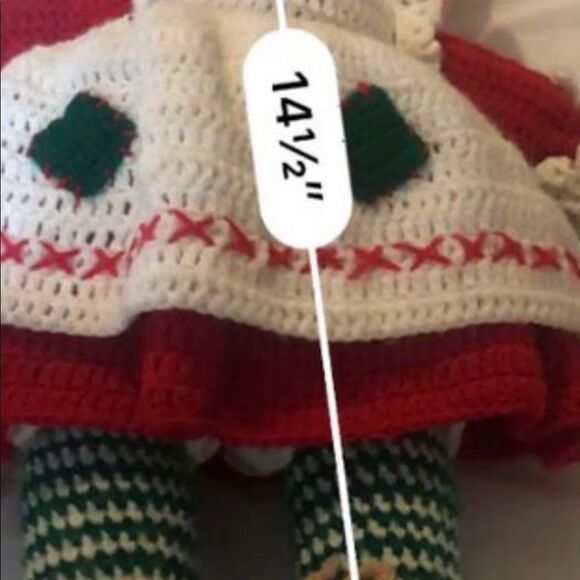 Vintage Crocheted Handmade Knitted Yarn Retro STRAWBERRY SHORTCAKE Doll - Picture 6 of 11